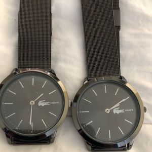 Brand name watches. Black, Rose Gold, Silver and Silver and Black